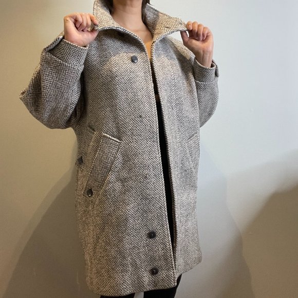 Gorgeous Cocoon Style Wool Coat from Romania -6/8- - Picture 2 of 15